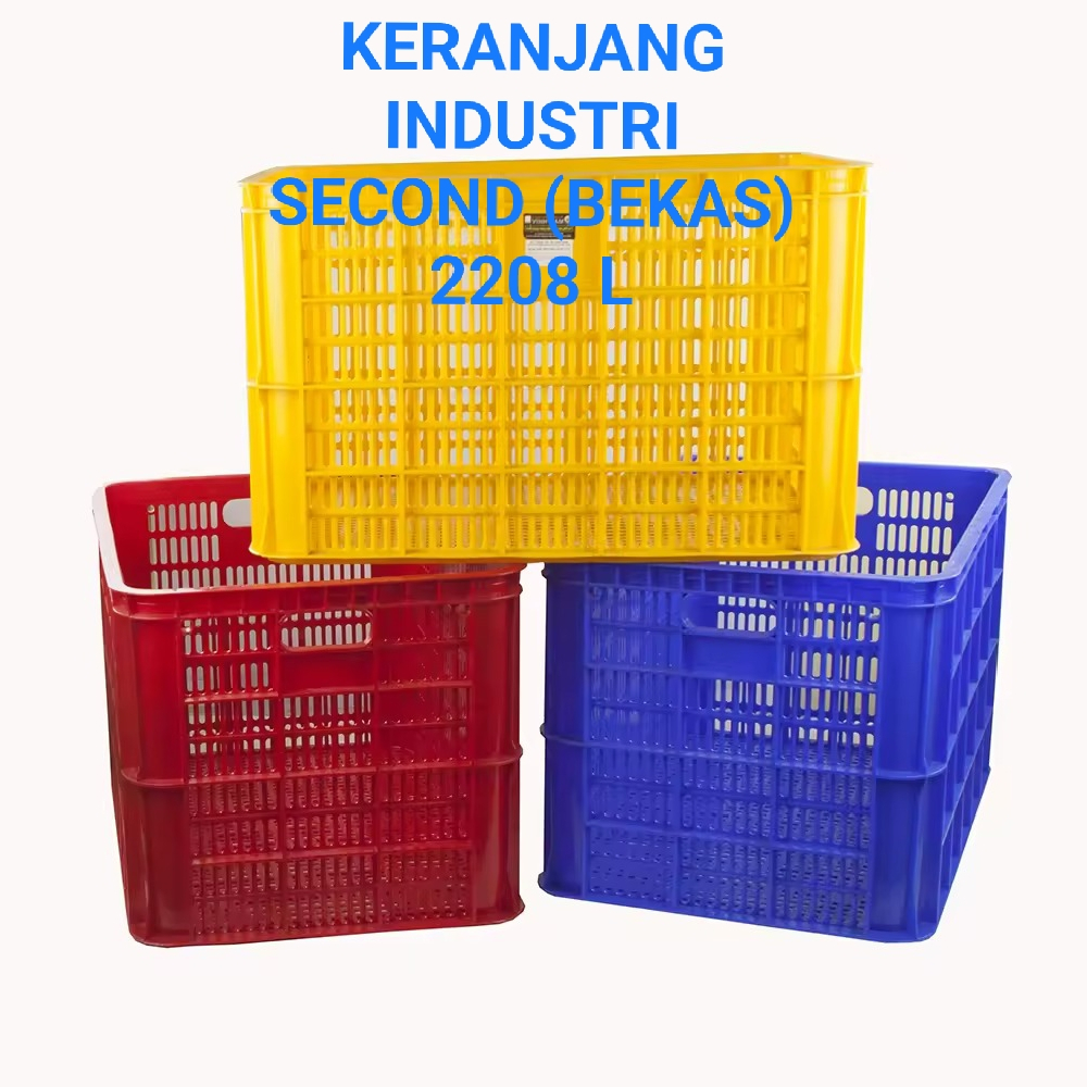 CS - PRELOVED KERANJANG l Keranjang Krat Industri Ukuran Jumbo Bekas/ Container Industri Lubang Ukur