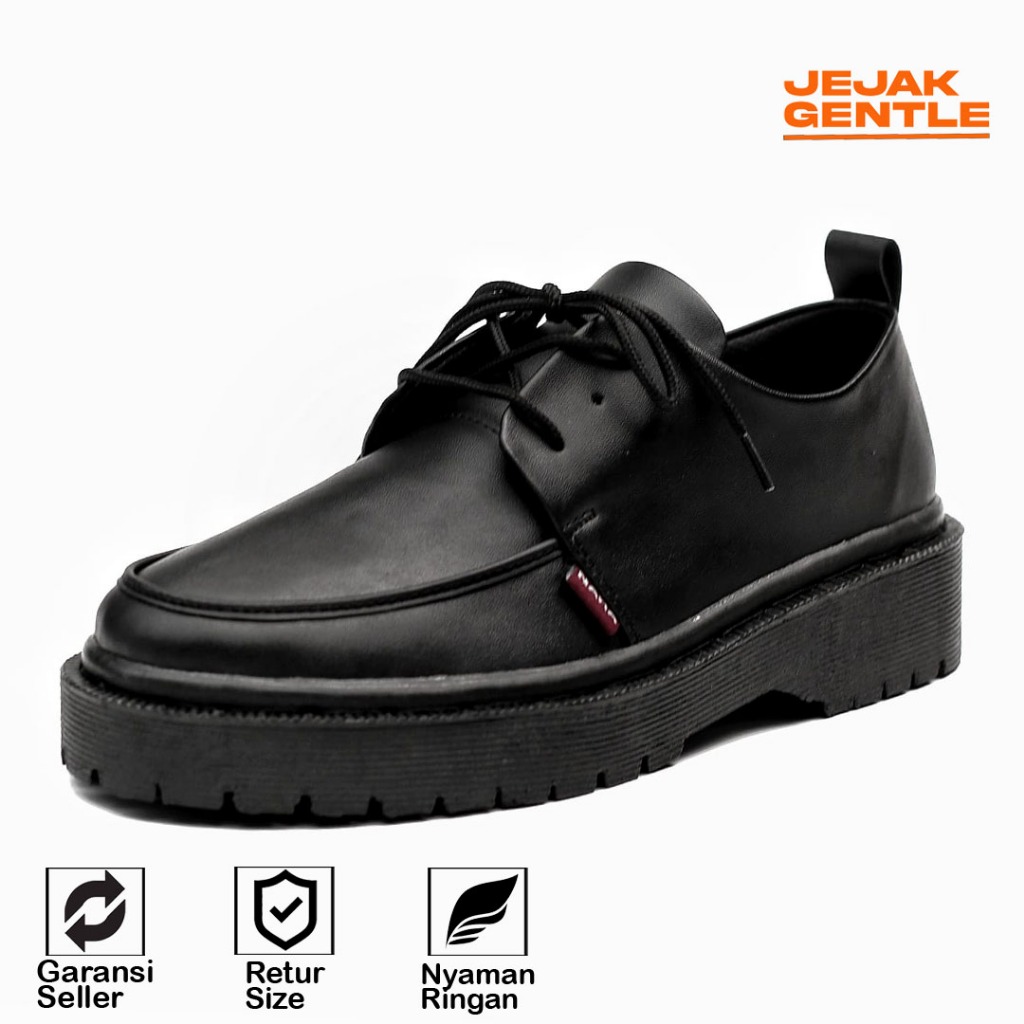 Cole Sepatu Pantofel Casual Pria Hitam Elegan – Sol Tebal Anti Slip, Nyaman Dipakai Seharian
