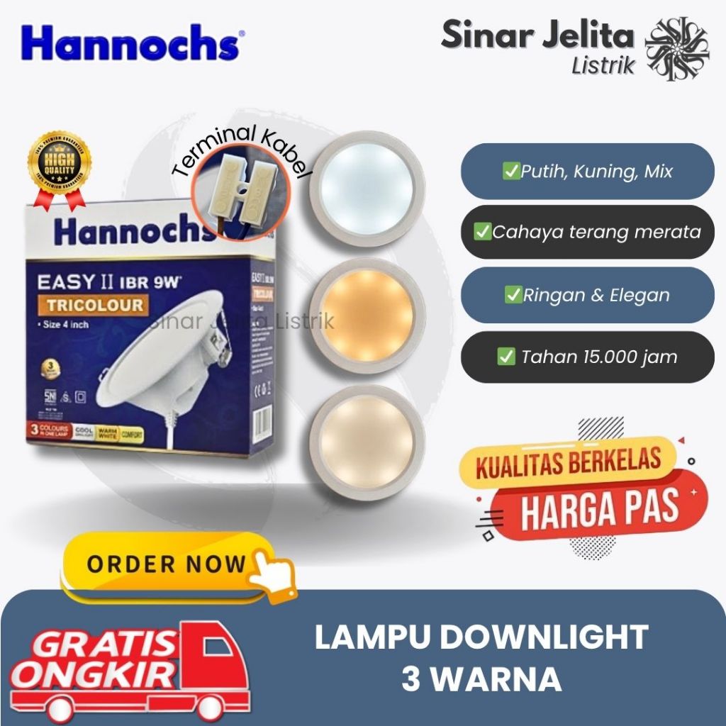 Hannochs Lampu Downlight LED EASY II