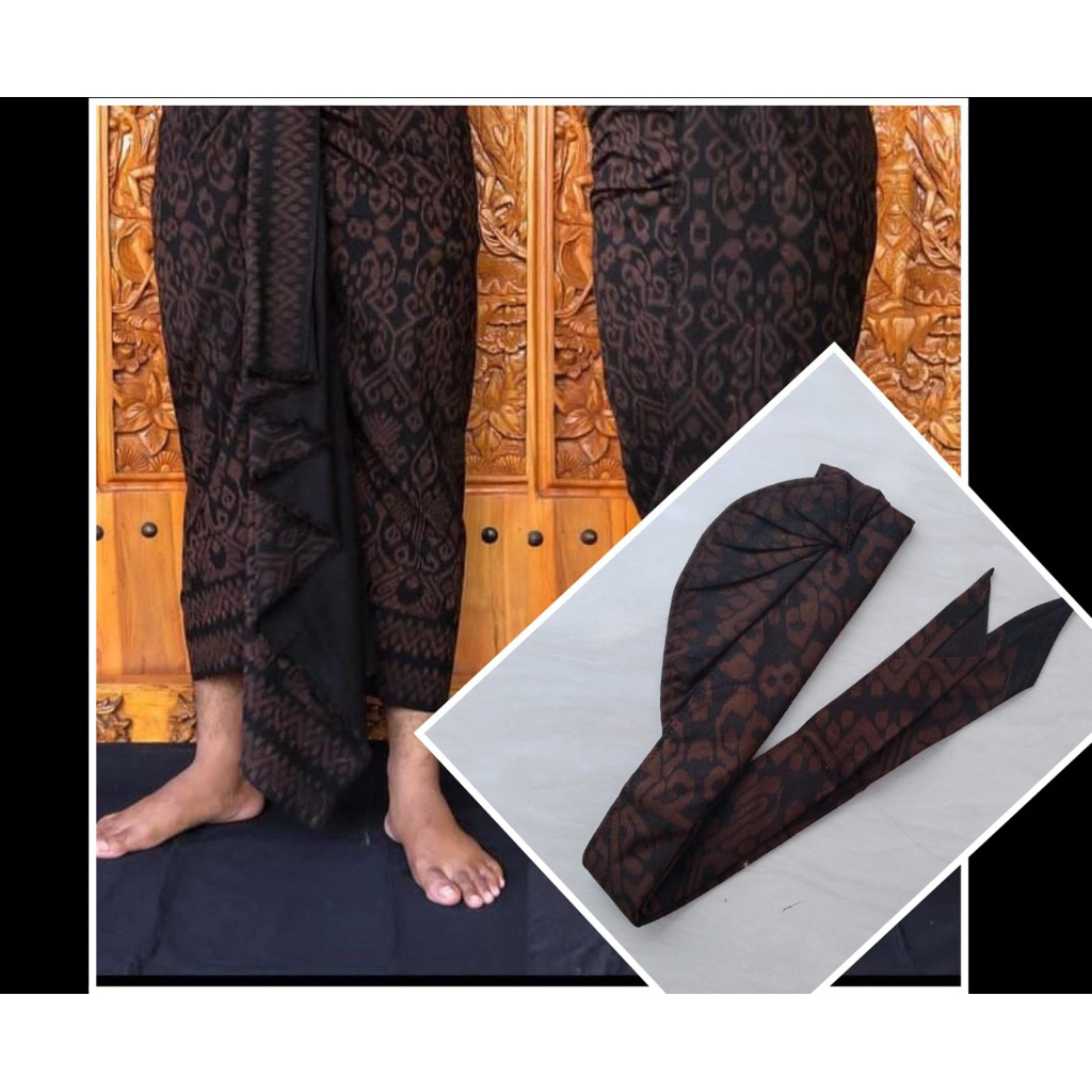 Set Kamen batik setengah jadi + udeng setengah jadi // kamen dewasa