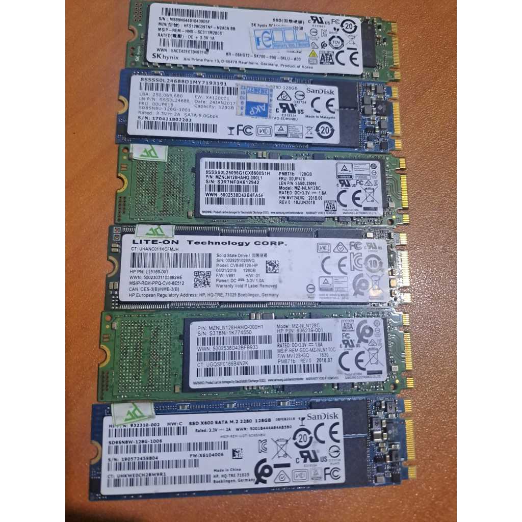 SSD M.2 SATA 128GB SKhynix HFS128G3STNF - Copotan Laptop Original (MERK CAMPUR, SAMSUNG, SANDISK, DL
