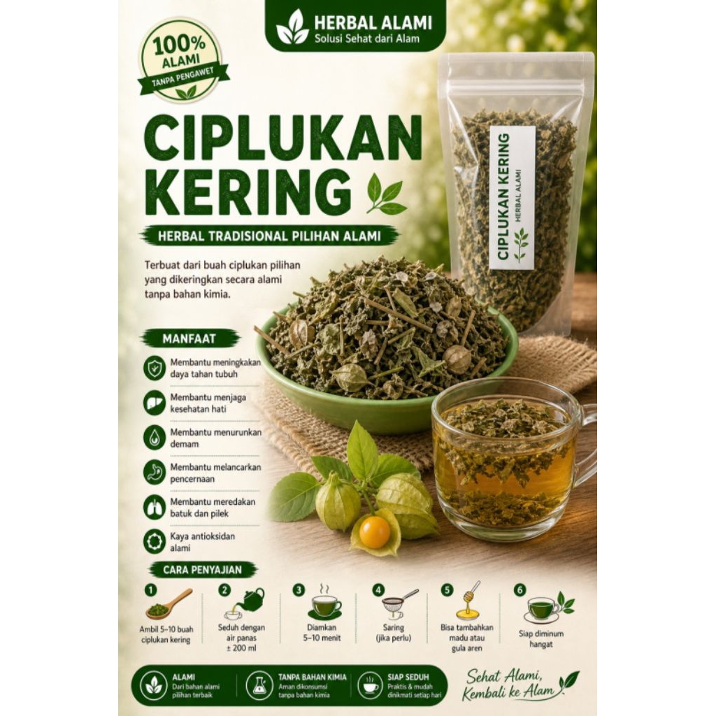 Ciplukan Kering 1kg Ciplukan Cacah kering Cecendet