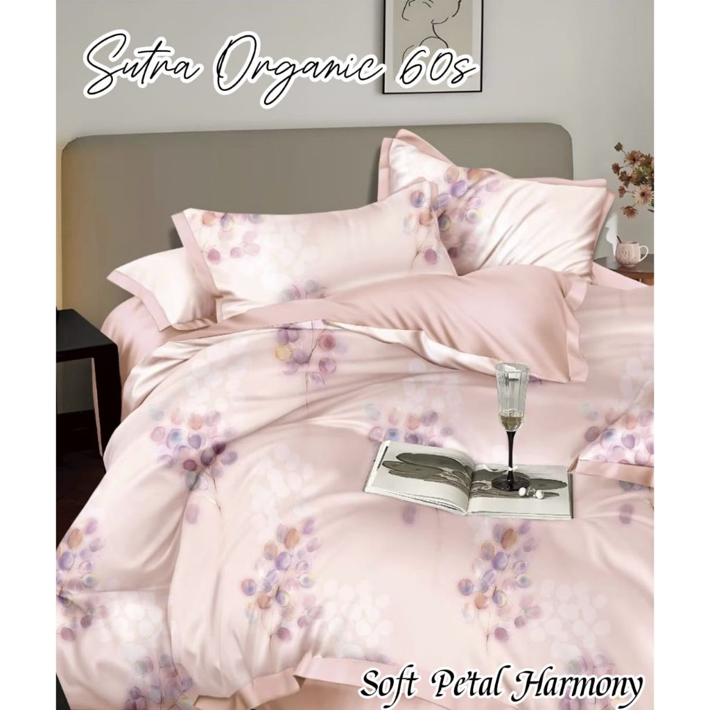 Sprei Set Sutra Organic Serat Bamboo Original 60s / Sprei sutra organic / sprei sutra kingkoil , spr