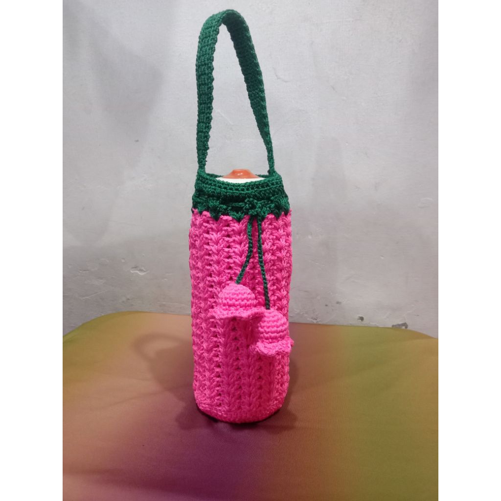 tas botol rajut / sarung botol rajut