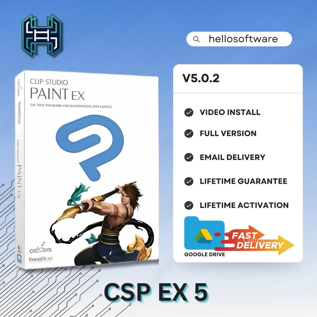 (WIN/MAC) Clip Studio Paint EX 5 + Ribuan Material - Bisa Download Asset Unlimited (Lifetime Permene
