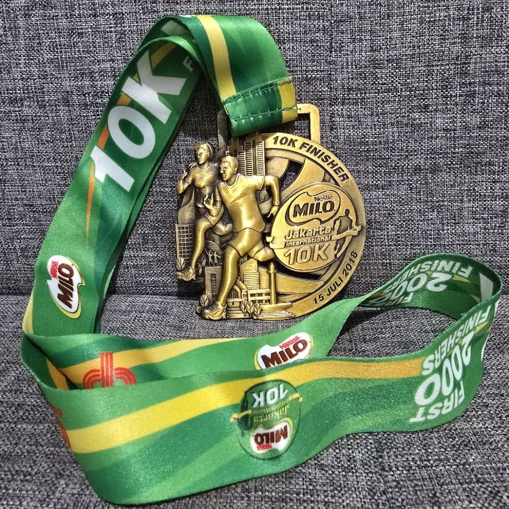 Medali Milo Running 10k first 2000 finisher 2018