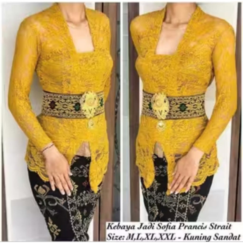 STAR+TERMURA KEBAYA BROKAT BALI/KEBAYA BROKAT HALUS LENGAN PANJANG TANPA KANCING/KEBAYA BROKAT MODEL