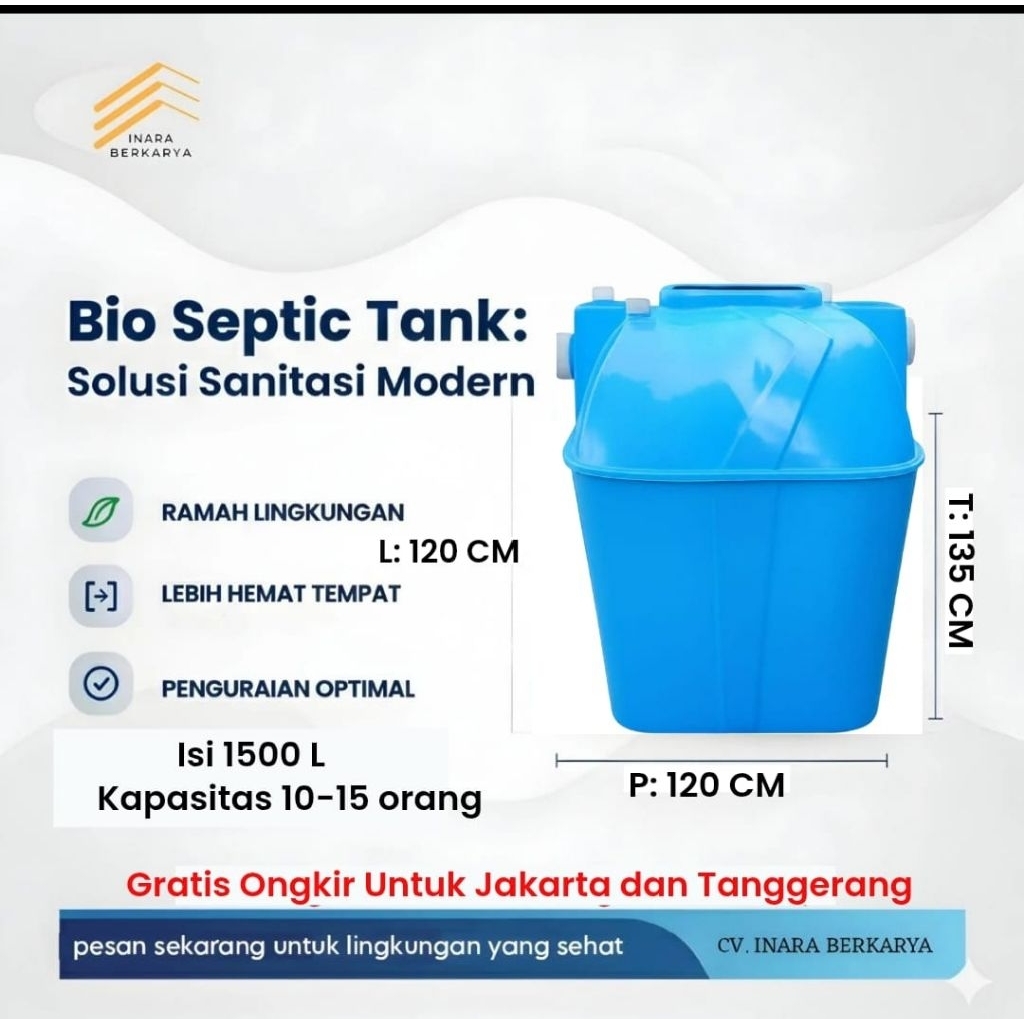 BIO SEPTIC TANK BIOTECH 1500 LITER