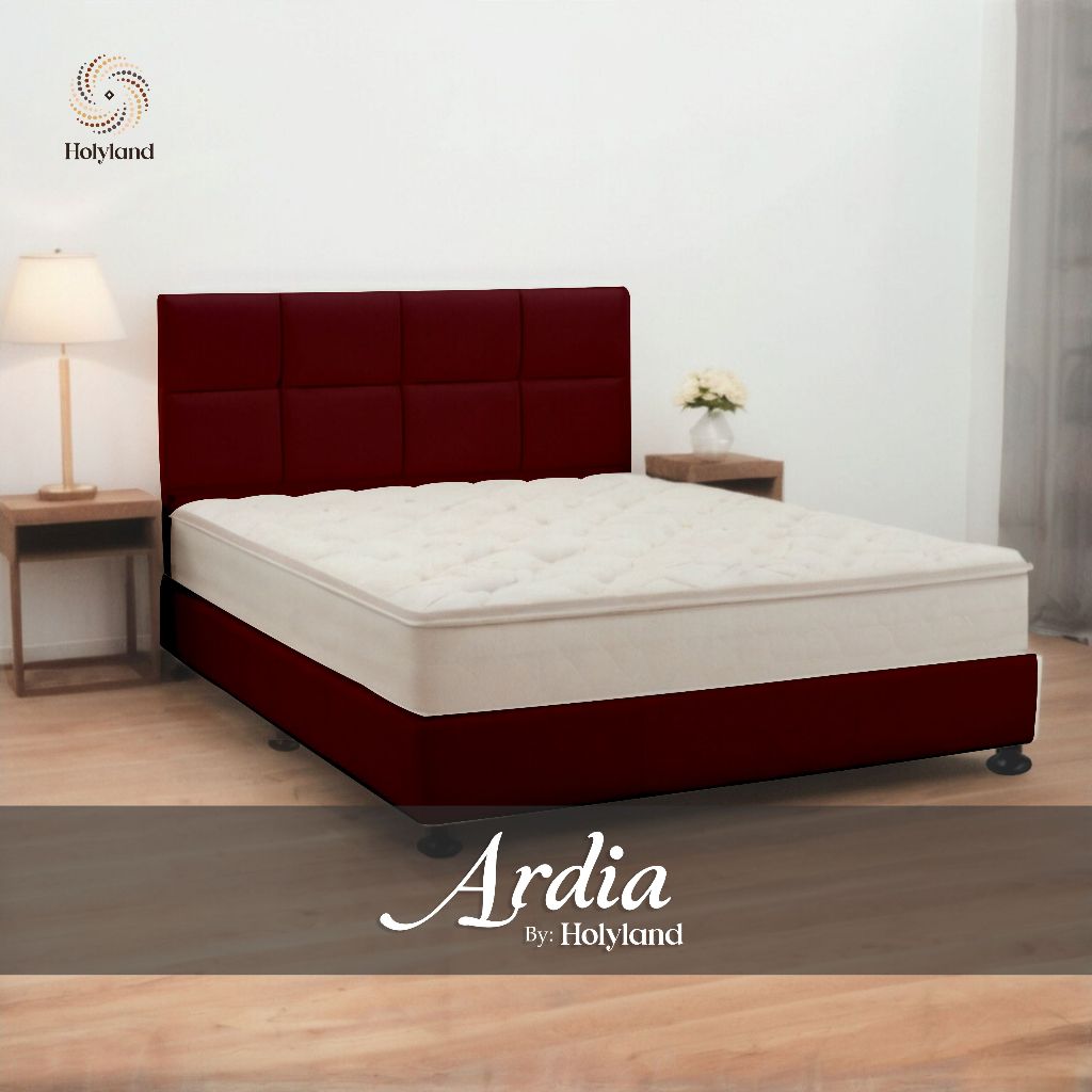 Dipan Minimalis Motif Ardia | Divan Dan Sandaran Headboard Minimalis Bahan Kayu | Ranjang Tempat Tid