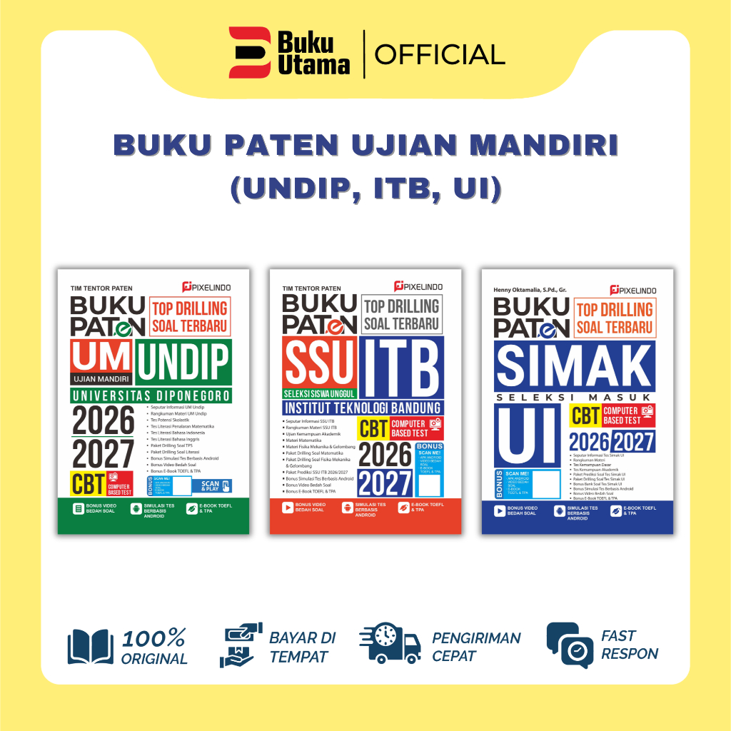 BUKU UTAMA Buku Paten Ujian Mandiri (UM UNDIP, SUU ITB, SIMAK UI) 2026/2027