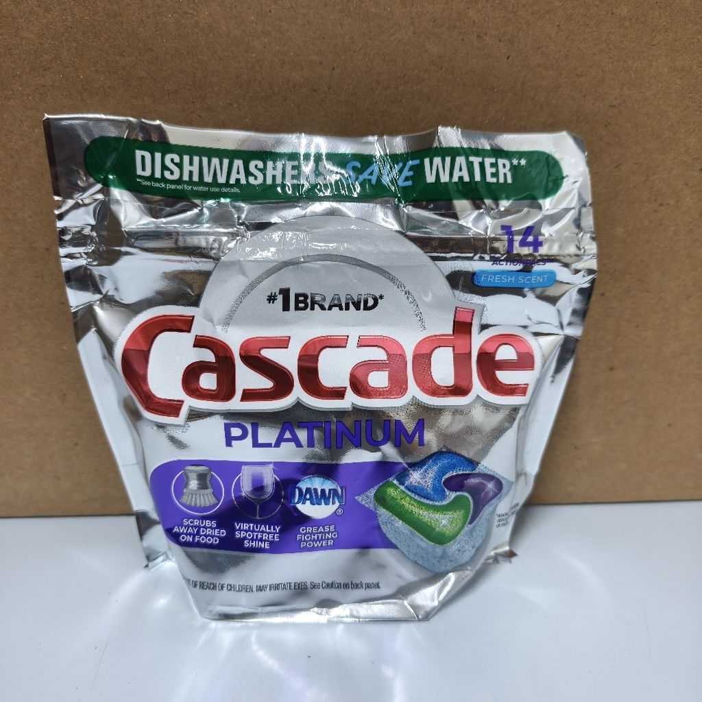 cascade platinum fresh scent 14 pods dishwasher detergent mesin piring