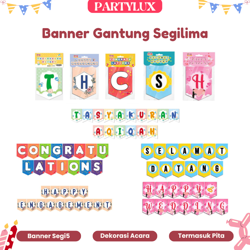 Banner Tasyakuran Aqiqah / Selamat Datang / Congratulations / Happy Wedding / Banner Toko Tulisan