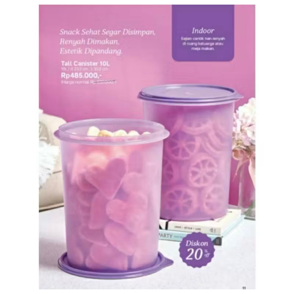 Tall canister 10 liter Tupperware new