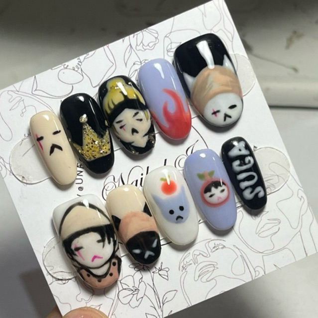 Press On nails SUGA BTS