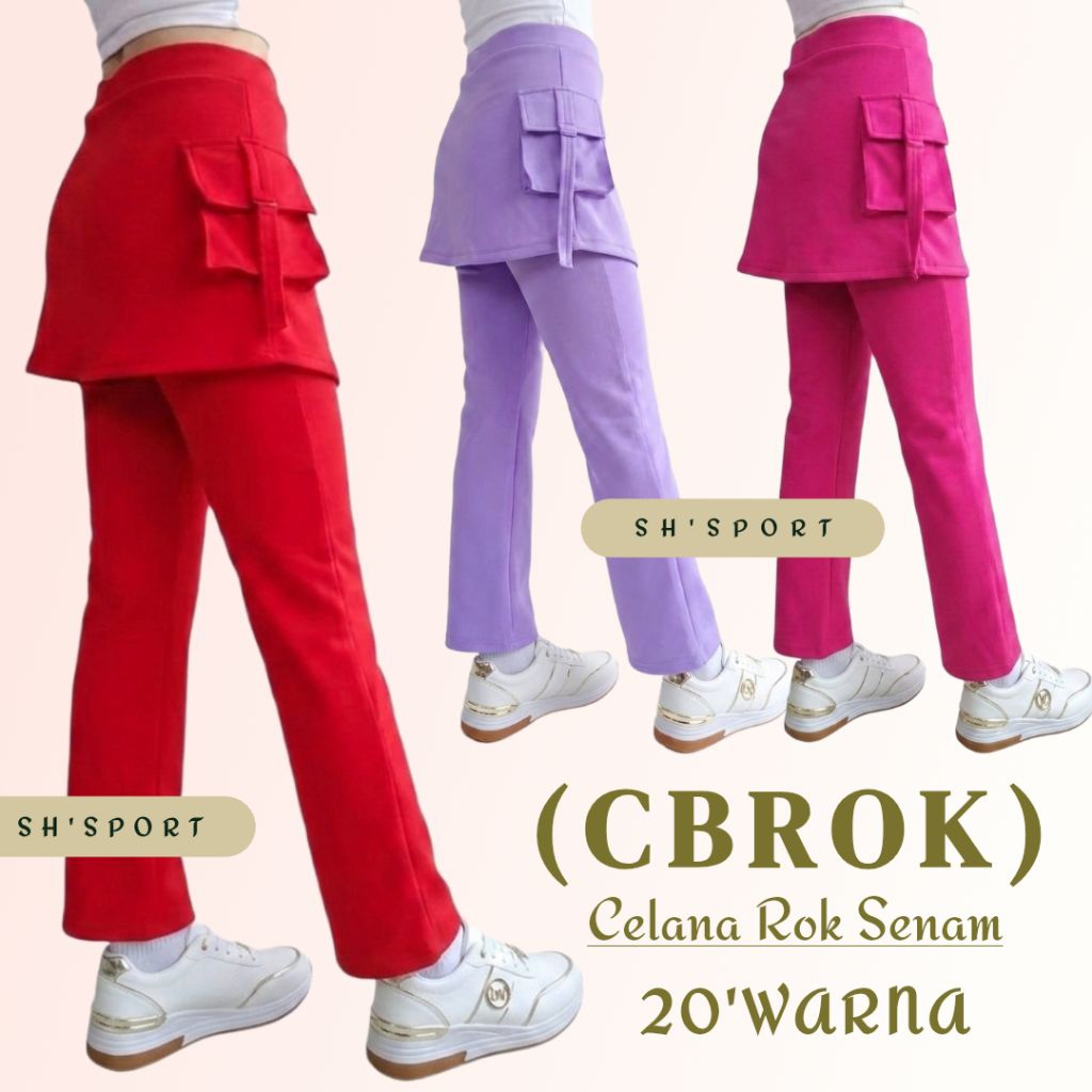 [CELANA ROK KANTONG]>celana olahraga wanita || celana senam wanita || celana senam wanita jumbo || c