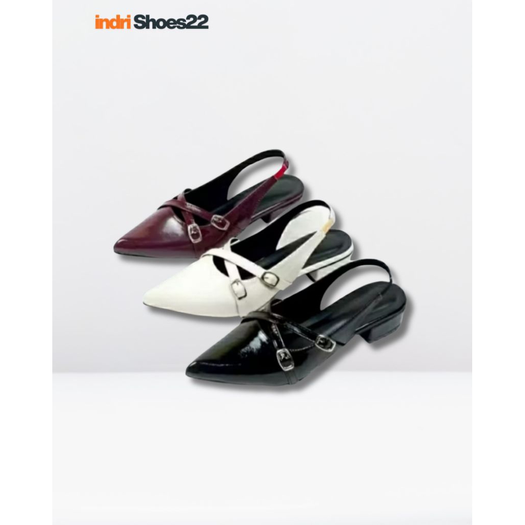 sepatu wanita heels 3cm sepatu mules tersedia big size