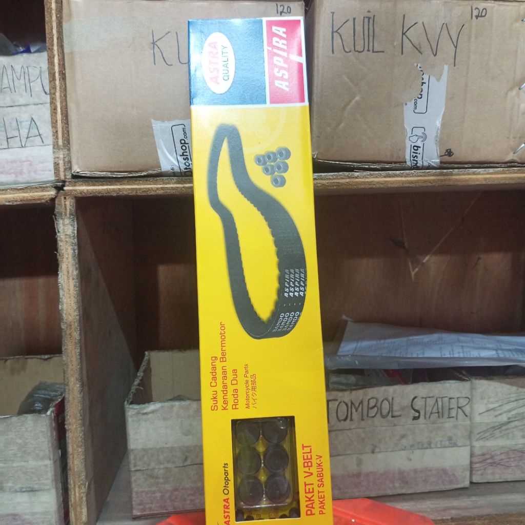 Paket V-Belt  K44+Roller dan Paket v-Belt KOJ+Roller Aspira Otoparts