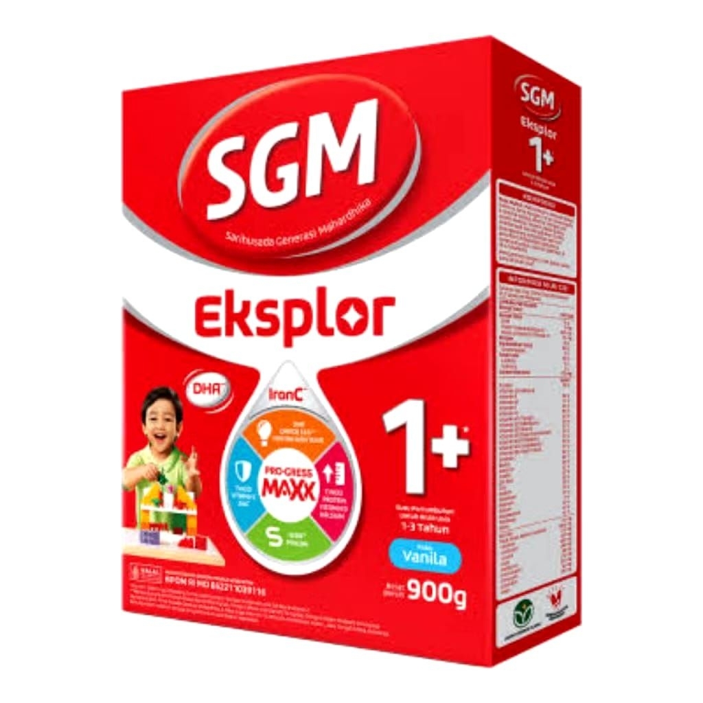 SGM Susu Eksplor 1+Vanila 900 gram Susu Formula Untuk Usia 1-3 Tahun Susu Formula Eksplor Untuk Pert