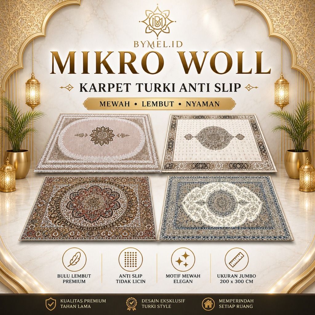 [Mikro Woll] Karpet Turki Anti Slip