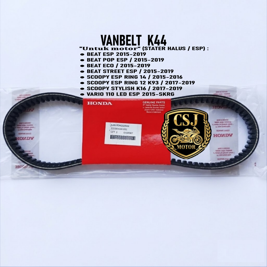 VANBELT ONLY HONDA BEAT POP VANBELT K44 BEAT STREET SCOOPY ESP SCOOPY ESP 2015-2019