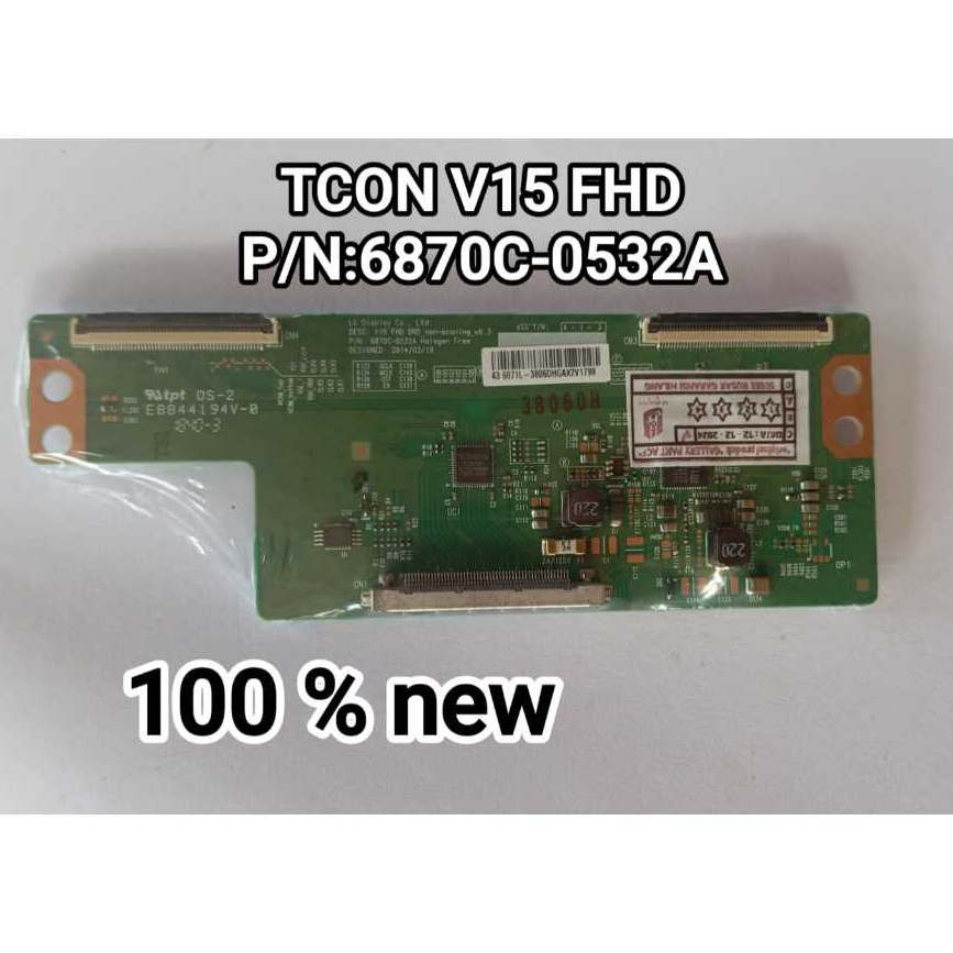 TCON TIKON T CON LOGIC BOARD LG v15  FHD P/n : 6870c-0532A TCON TV LG 43 INCH