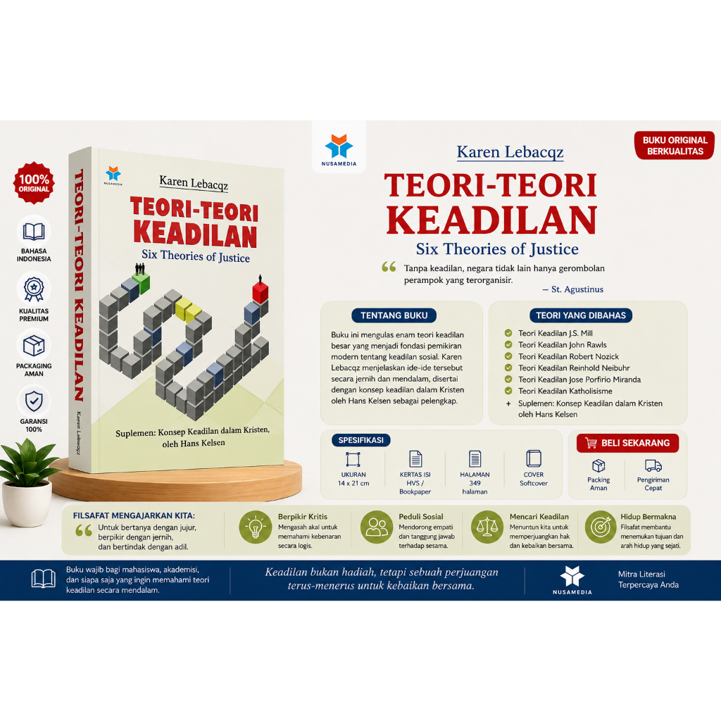Nusamedia Buku Original Teori -Teori Keadilan - Six Theories Of Justice - Karen Lebacqz