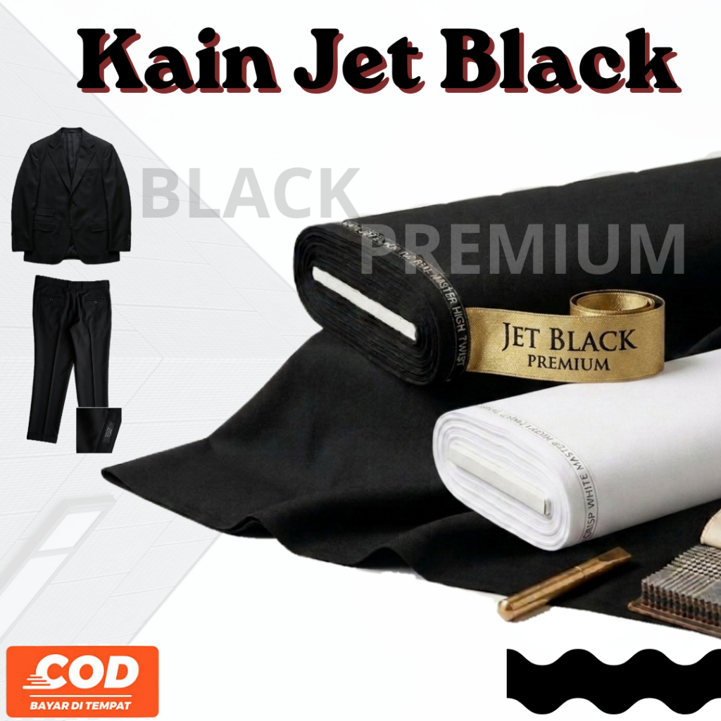 BAHAN KAIN JET BLACK BAHAN PREMIUM BAHAN JAS CELANA