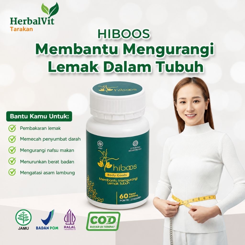 HIBOOS Pelangsing Tubuh – Kenyang Lebih Lama, Bantu Turunkan Berat Badan & Body Goals Cepat