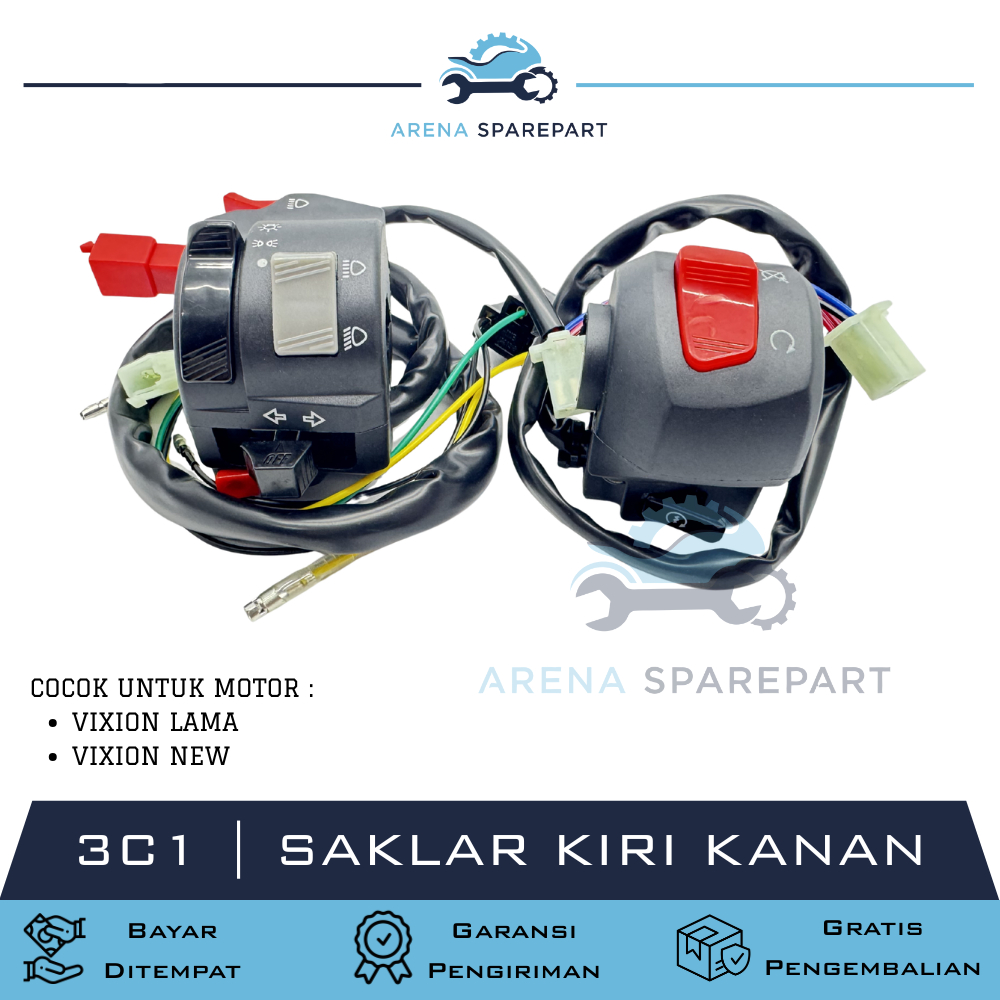 3C1 (PAKET HEMAT) 1 PASANG SAKLAR KIRI + KANAN VIXION OLD / VIXION NEW / VIXION LAMA / VIXION BARU /