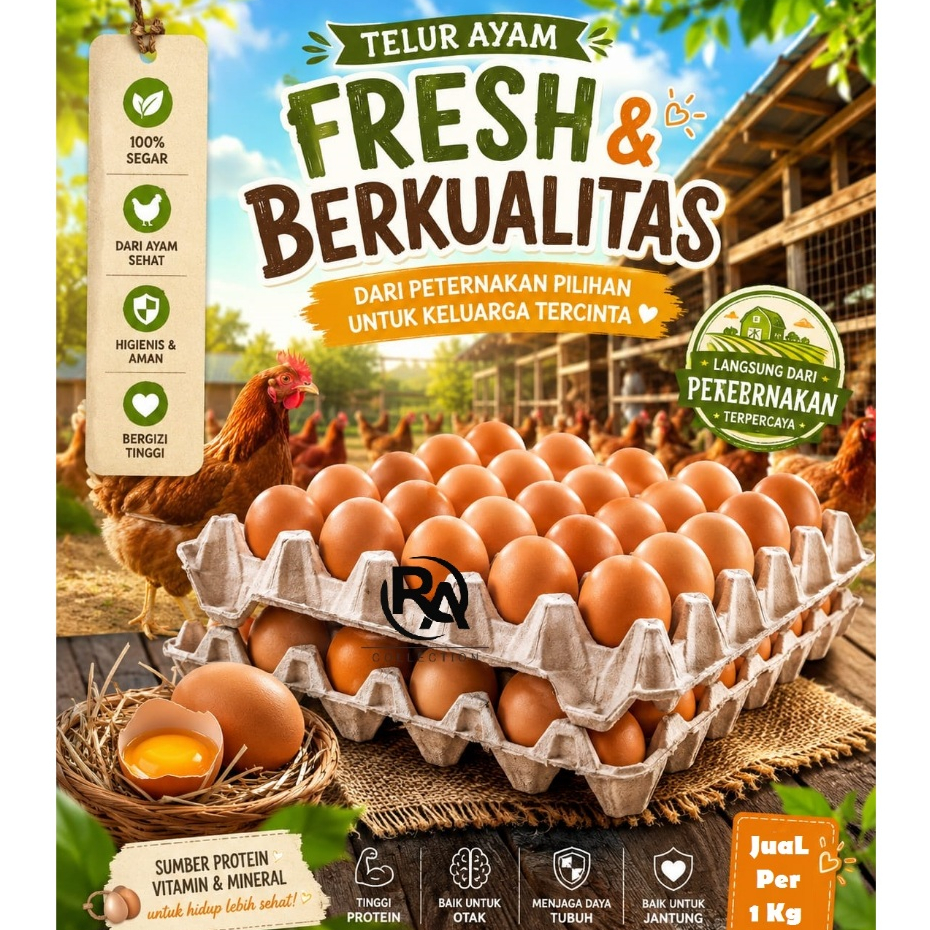 Telur Ayam Negeri 1 Kg Bekasi - Rafka Aulia Collection