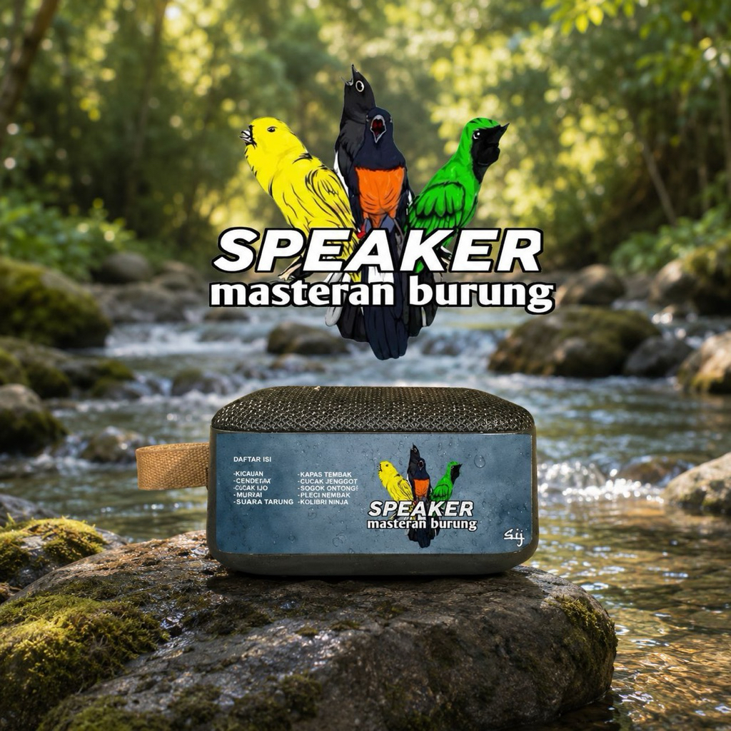 MP3 speaker masteran burung 10 suara inti burung