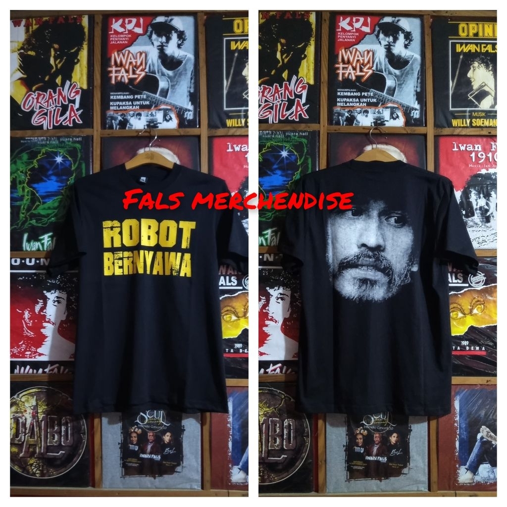 kaos iwan fals original serdadu robot bernyawa gbr belakang