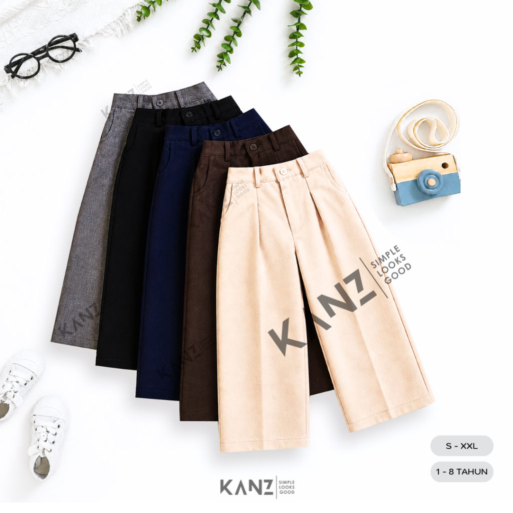 KANZ Baggy Loose Pants Anak | Celana Baggy Anak / Bayi Usia 1 - 8 tahun | Laki Laki Dan Perempuan