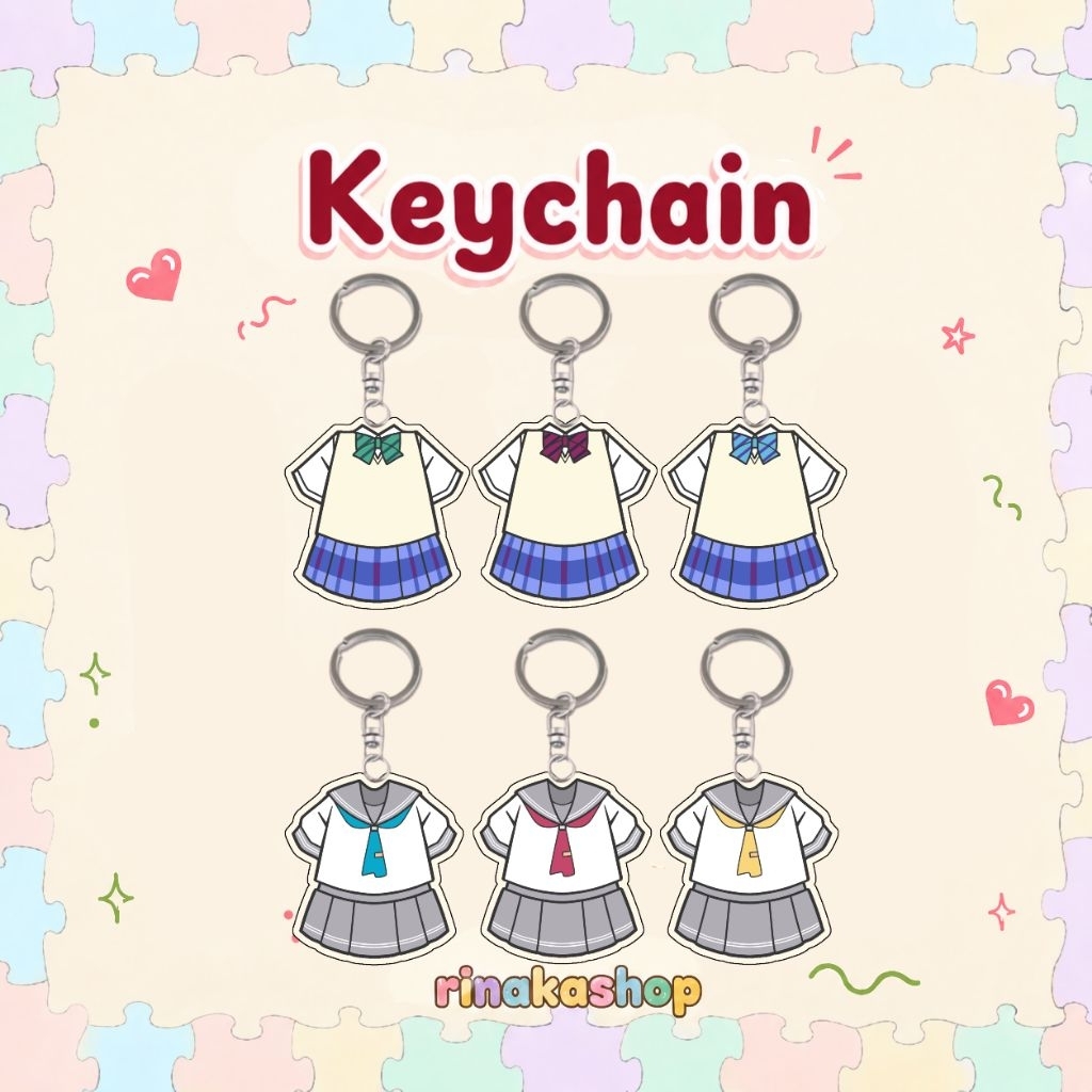 (SALE) Keychain Ganci Love Live Aqours Muse Seifuku 5 cm