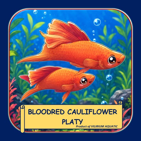 IKAN HIAS AIR TAWAR - PLATY BLOODRED CAULIFLOWER / PLATY BLOODRED HIFIN (IKAN AQUASCAPE)