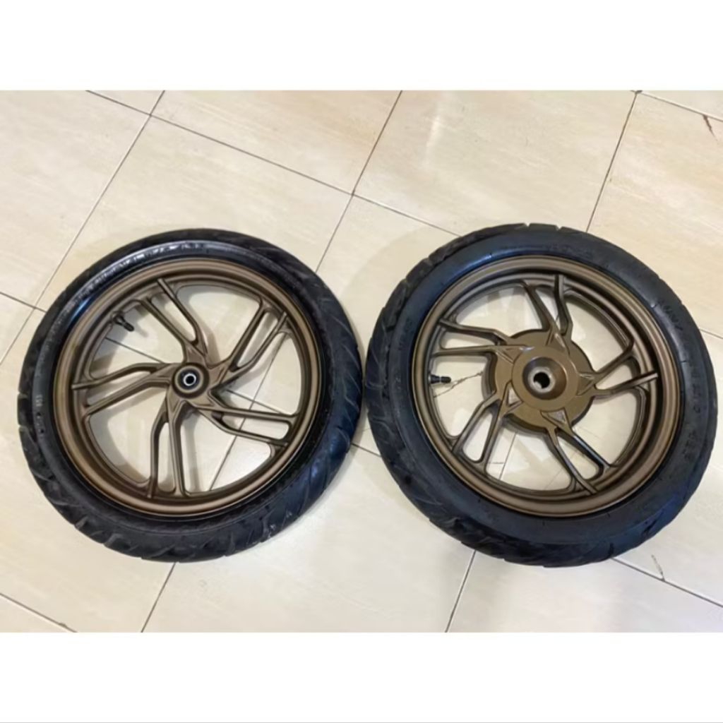 1SET VELG+BAN DEPAN BELAKANG MOTOR HONDA VARIO 150 NEW PNP VARIO 125 NEW ORIGINAL COPOTAN MOTOR