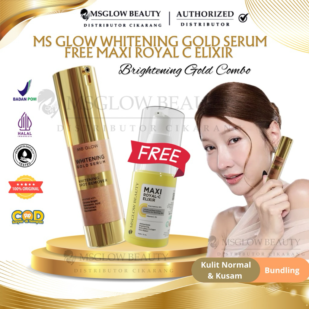 MS GLOW WHITENING GOLD SERUM FREE MAXI ROYAL C ELIXIR