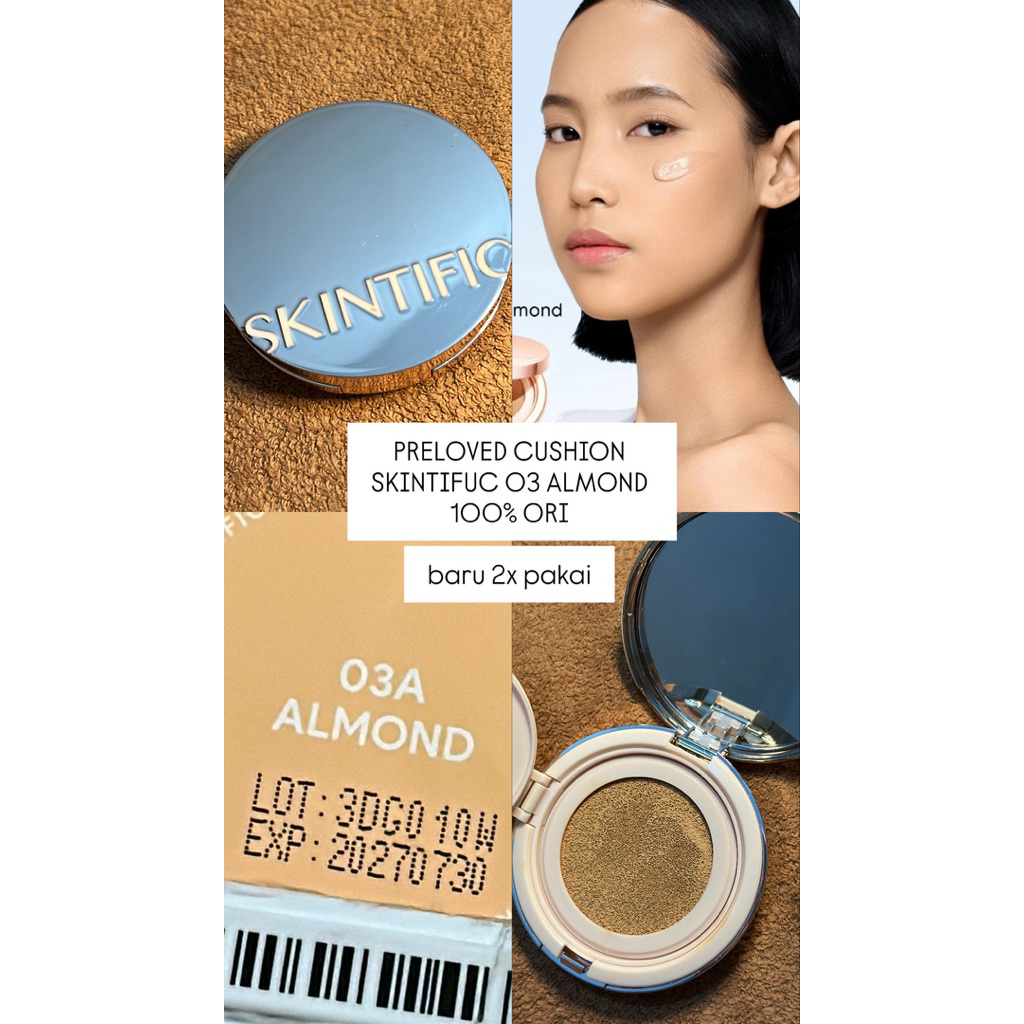 PRELOVED SKINTIFIC CUSHION 03A ALMOND 100% ORI
