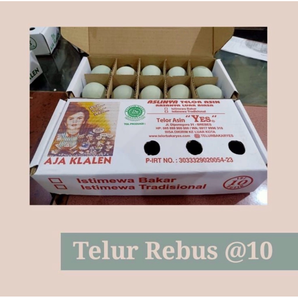 TELUR ASIN REBUS YES ISI 10 BUTIR pengiriman hanya sameday/instan
