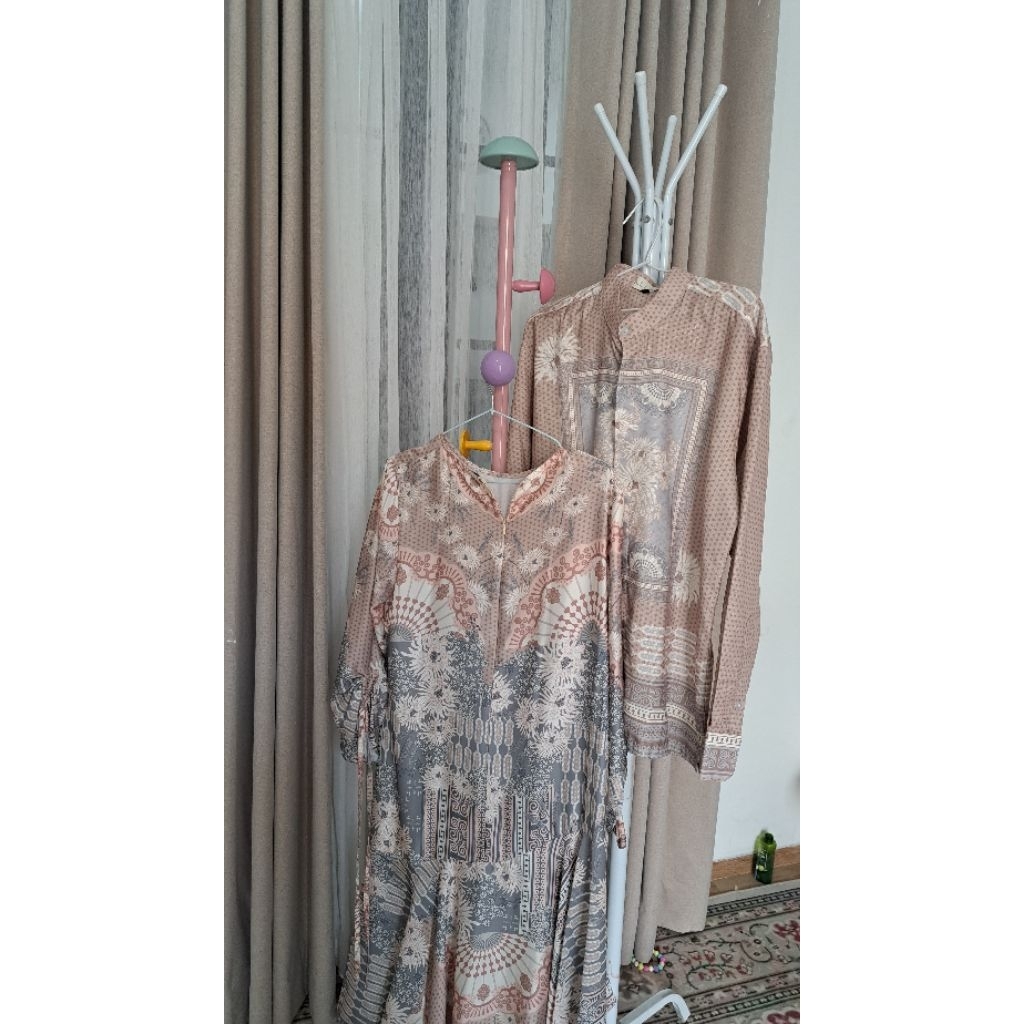KLAMBY preloved ] kemeja dan tunik klamby sarimbit kemeja lengan panjang & tunik