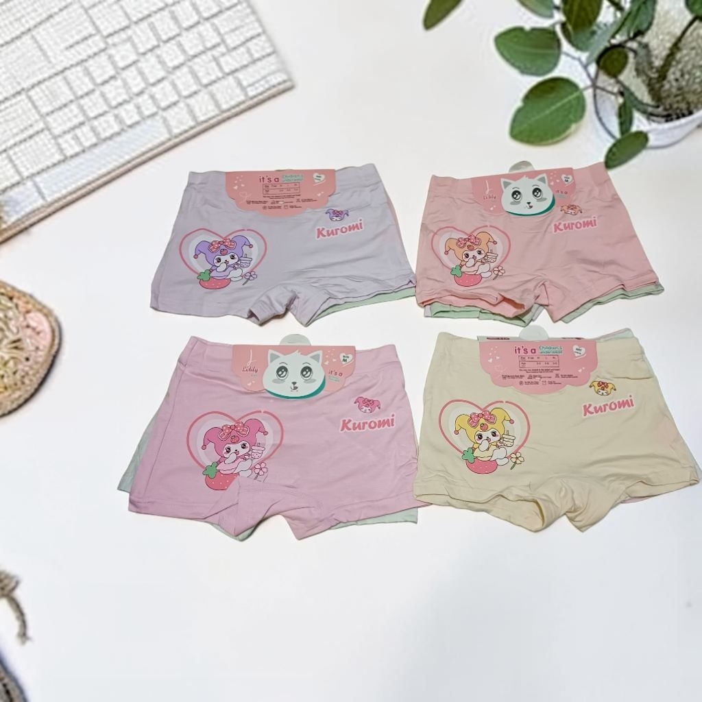 [ isi 3pcs ] Lidily kids 6603B - CELANA DALAM BOXER ANAK PEREMPUAN / BOXER LIDILY