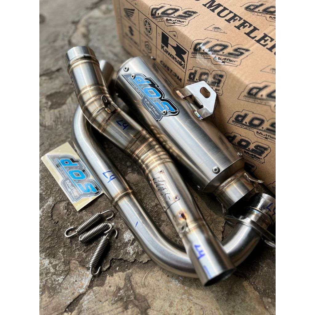Knalpot Racing Kenalpot dor DOS Bujel Saringan Full Original DOS pnp CB GL MP