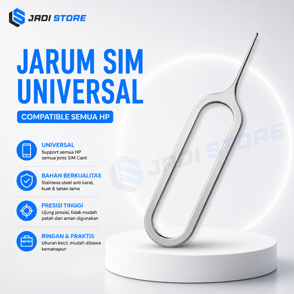 Sim Ejector Pin Jarum SIM Card Universal untuk Xiaomi Samsung Oppo Vivo Realme iPhone Alat Pembuka S