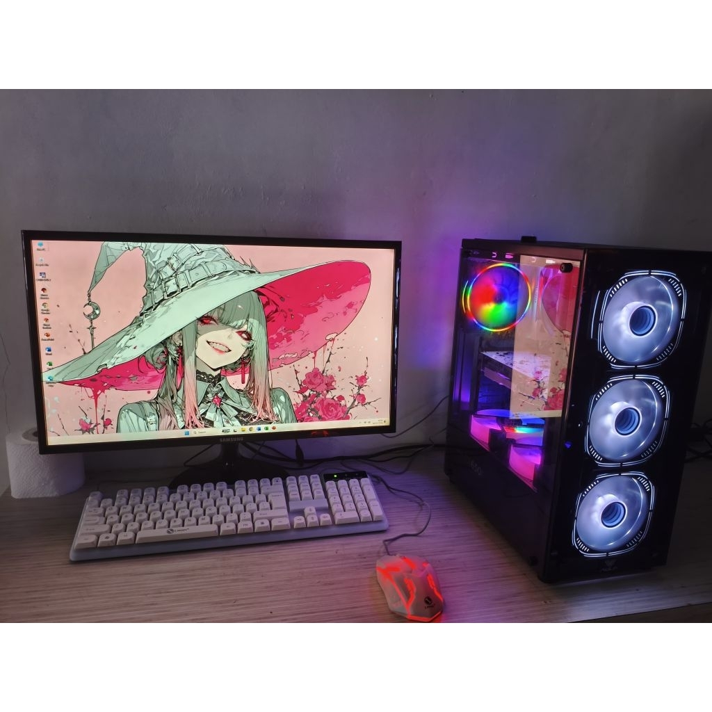 1 SET PC GAMING AMD RYZEN 3 4100 (8CPU) + RX580 8GB DDR5 256BIT