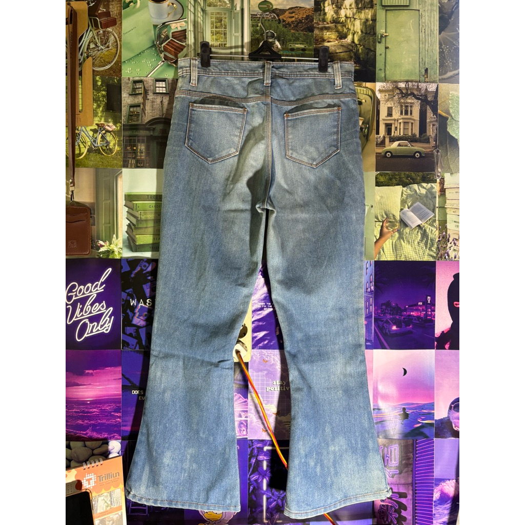 Blue Washed Bootcut Jeans Size 31 Preloved