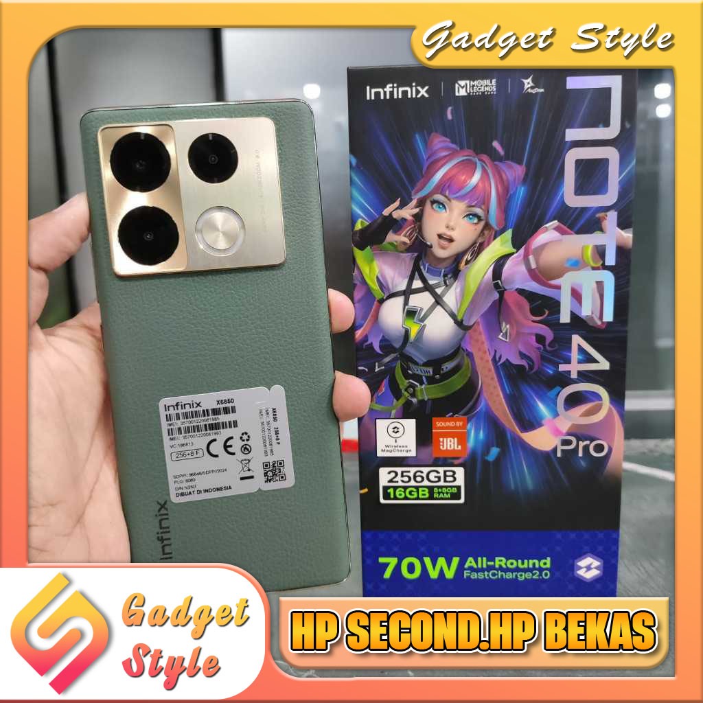 Infinix Note 40 Pro 4G | 5G  Ram 8GB Rom 256GB Second Resmi Gadget Style Store