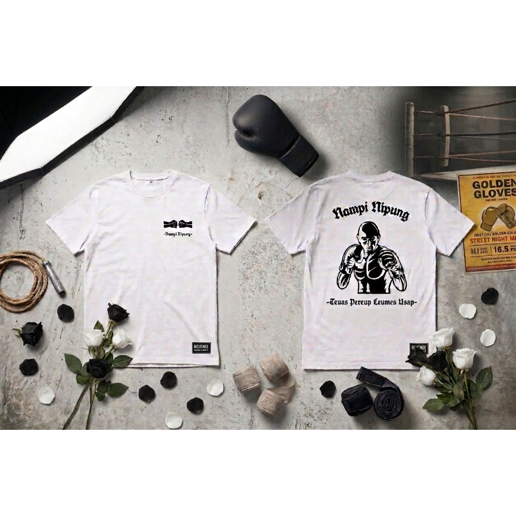 Baju Kaos Tinju Boxing T-Shirt Fighter Revenge Original - Kaos Distro Pria Wanita