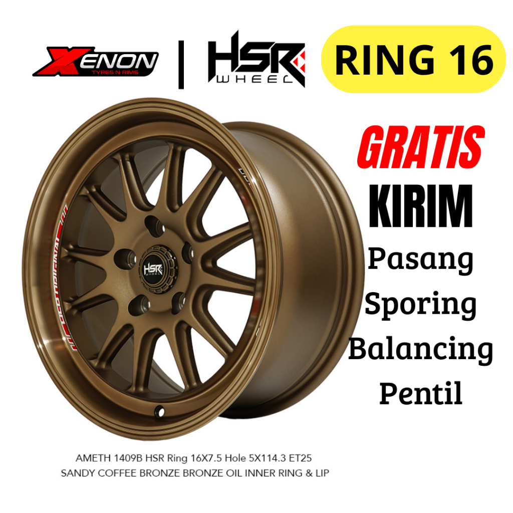 pelek racing model enkei ring 16 untuk expander rush ertiga dan lainya velg hsr AMETH ciledug raya