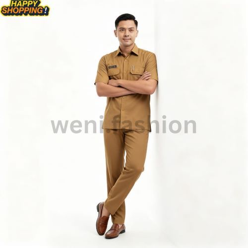 Seragam PNS Pemda Pria Wanita Baju Pdh Pegawai Negeri Baju Guru Pns Pemda Khaki Muda
