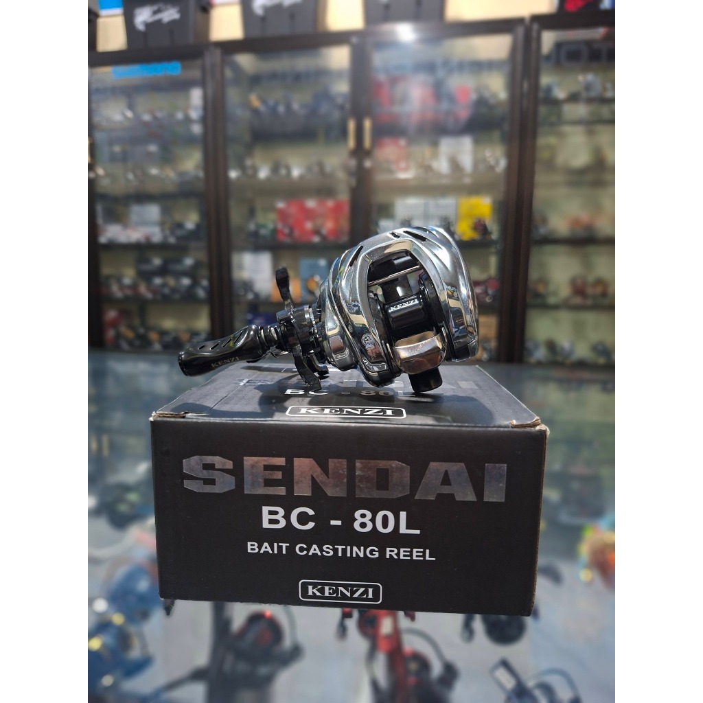 [SECOND] Kenzi Sendai BC 80L Baitcasting Reel 12+1 BB Left Hand 150gr Mulus Fullset Touman Pancing